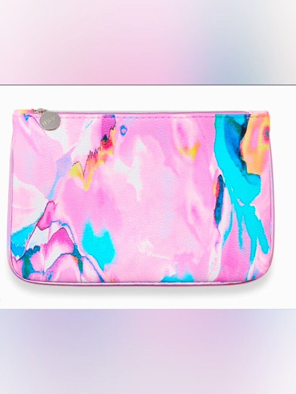 Ipsy July 2025 Watercolor Glambag Zipper Pouch